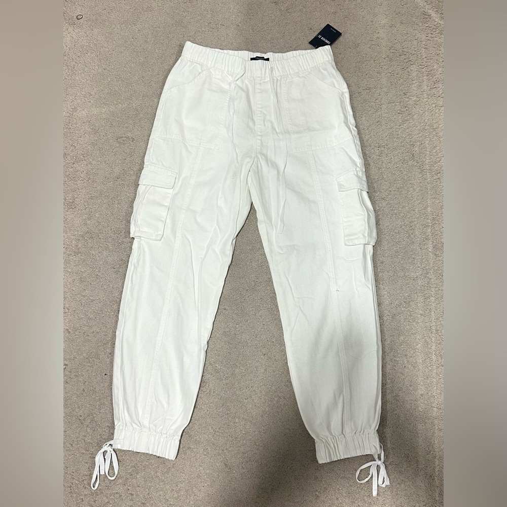 White cargo pants